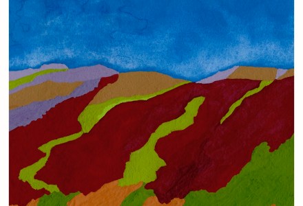 ~andalucia color study~ 4 1/4' x 4 1/4" pencil, gouache + acryla gouache on arches hot pressed © lisabette brinkman 2019