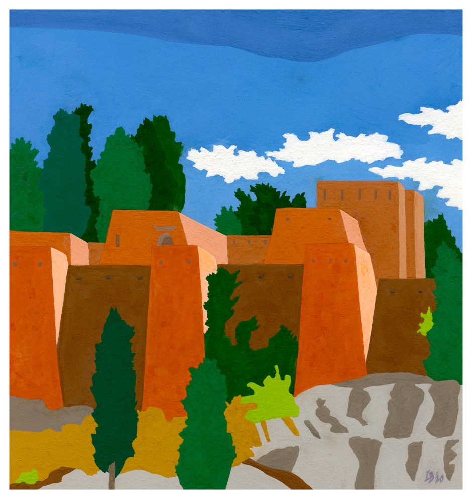 la alcazaba de málaga, españa,6 5:8”x7” pencil.gouache + acryla gouache on arches hot pressed w:c paper